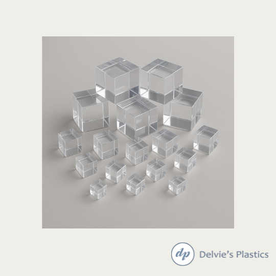 Clear Polished Acrylic Cubes