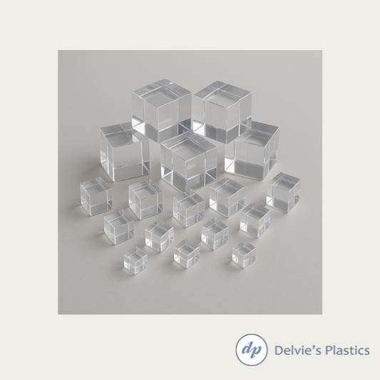 Clear Polished Acrylic Cubes