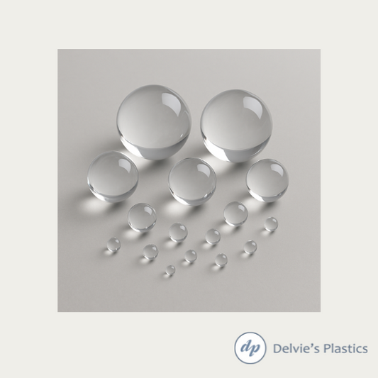 Round Clear Polished Solid Acrylic Balls