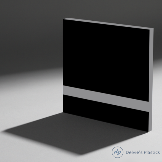 Black on Grey Laserable Two-Tone Acrylic Sheet