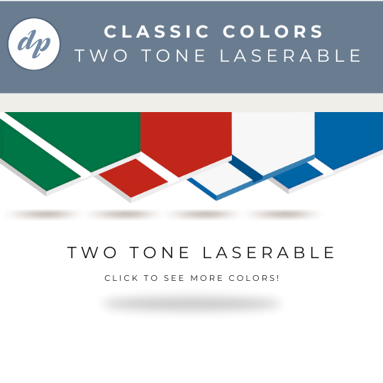 Duets Laserable Two-Tone Acrylic Sheet