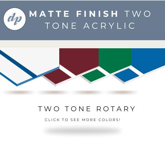 Rowmark Matte Finish | Rotary Two-Tone Acrylic Sheet