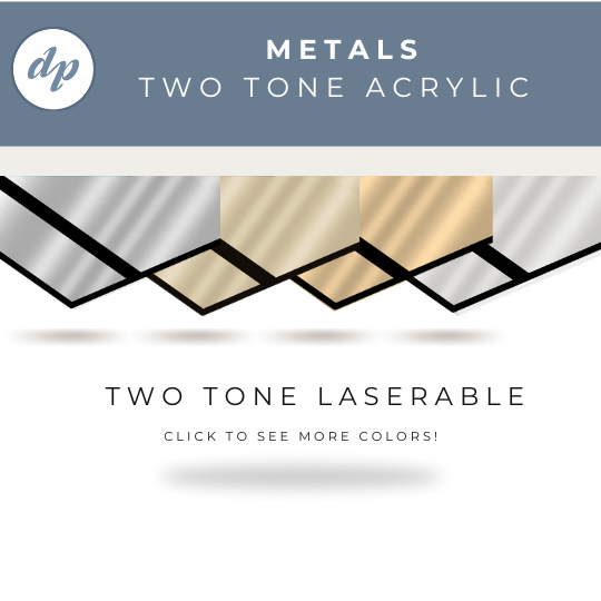 Laser Max Metals | Laserable Two-Tone Acrylic Sheet
