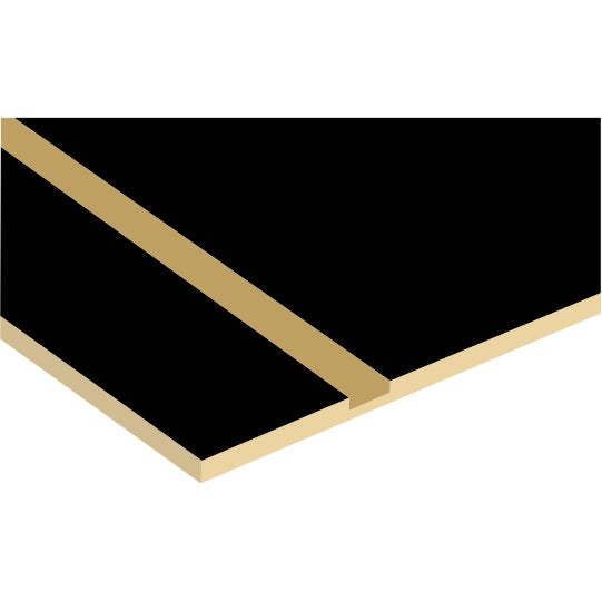 Black on Gold Laserable Two-Tone Acrylic Sheet