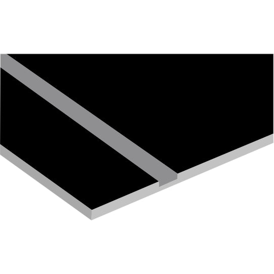 Black on Grey Laserable Two-Tone Acrylic Sheet