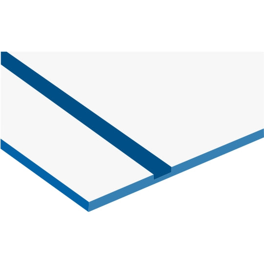 White on Blue Laserable Two-Tone Acrylic Sheet