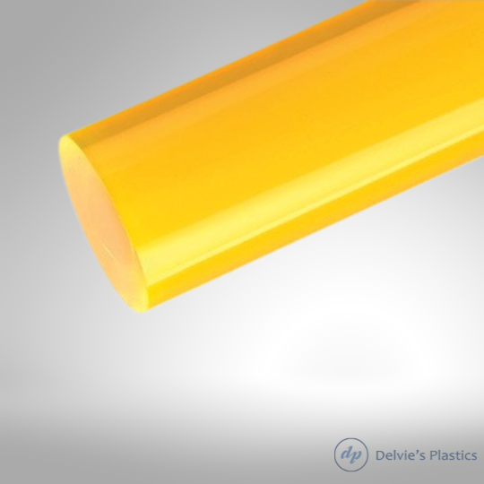 Fluorescent | Unpolished Cast Acrylic Rod