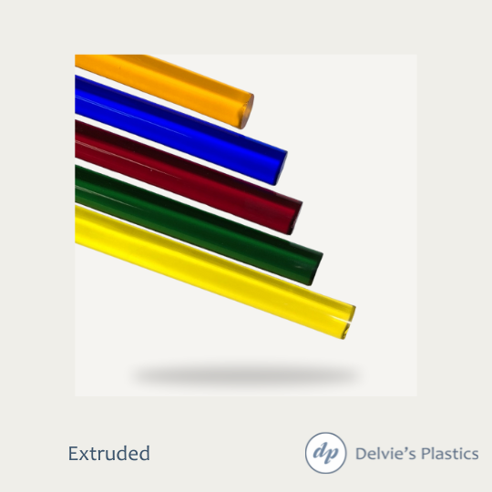 Solid Colored Rods Color Round Extruded Acrylic Rod – Delvie's Plastics
