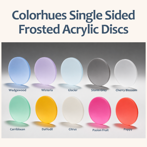 Vivid Frosted Discs | Laser Cut Color Acrylic Blank Discs