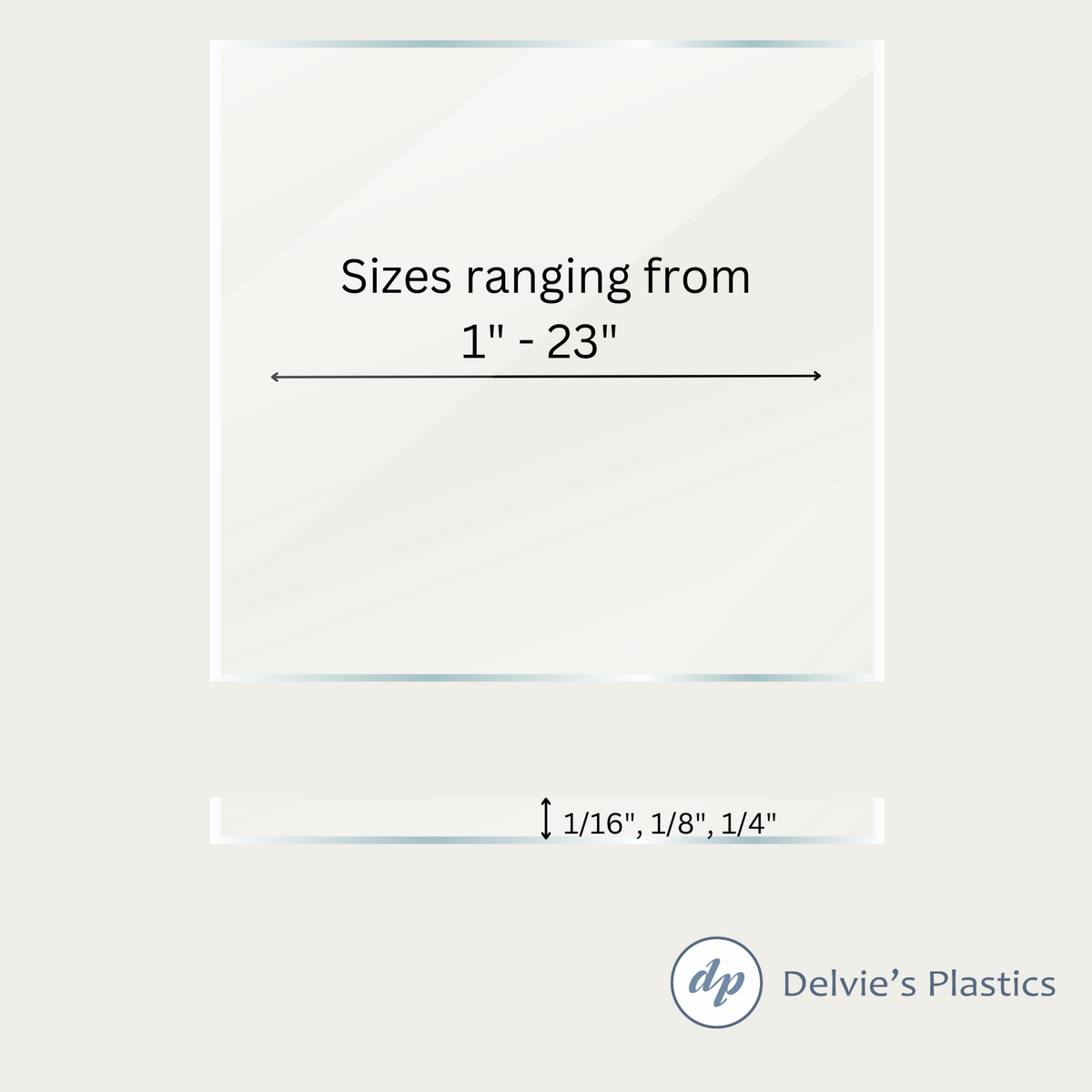 Crystal Clear Laser Cut Square – Delvie's Plastics