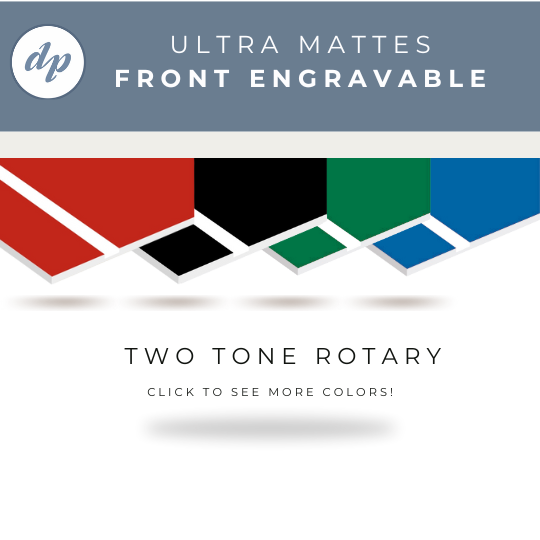 Rowmark Ultra Matte Front Engravable | Rotary Two-Tone Acrylic Sheet