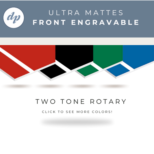 Rowmark Ultra Matte Front Engravable | Rotary Two-Tone Acrylic Sheet
