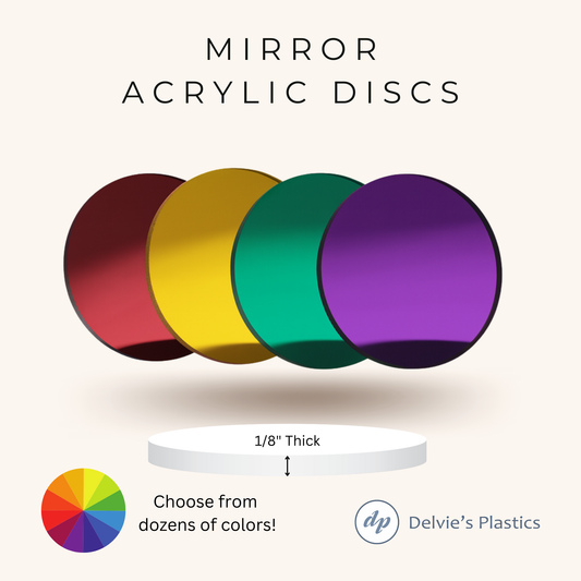 Mirror Discs | Laser Cut Color Acrylic Blank Discs