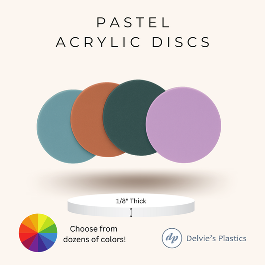 Frosted Pastel Discs | Laser Cut Color Acrylic Blank Discs