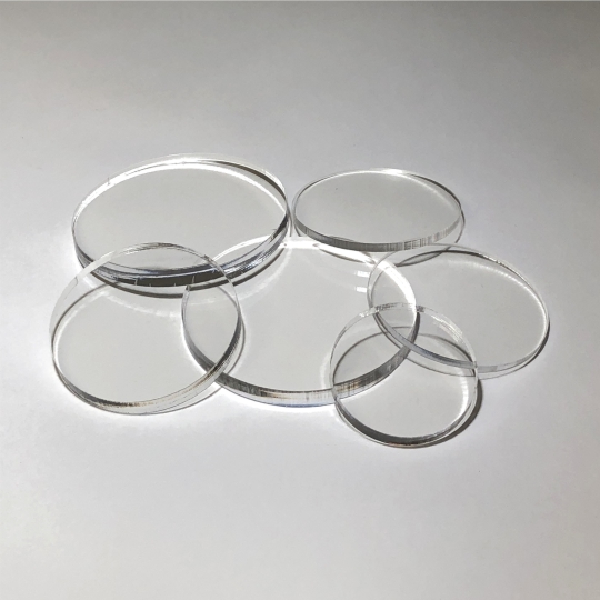 Laser Cut Clear Acrylic Disks: Delvie's Plastics Inc.