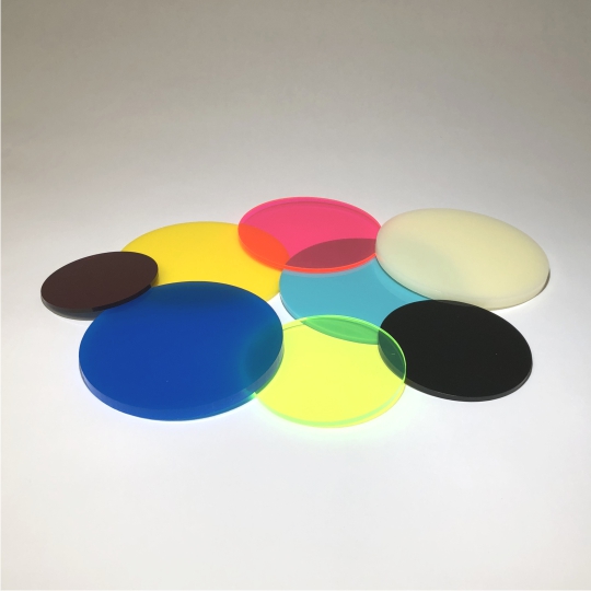 Laser Cut Color Acrylic Disks: Delvie's Plastics Inc.