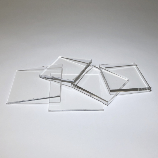Laser Cut Clear Acrylic Squares